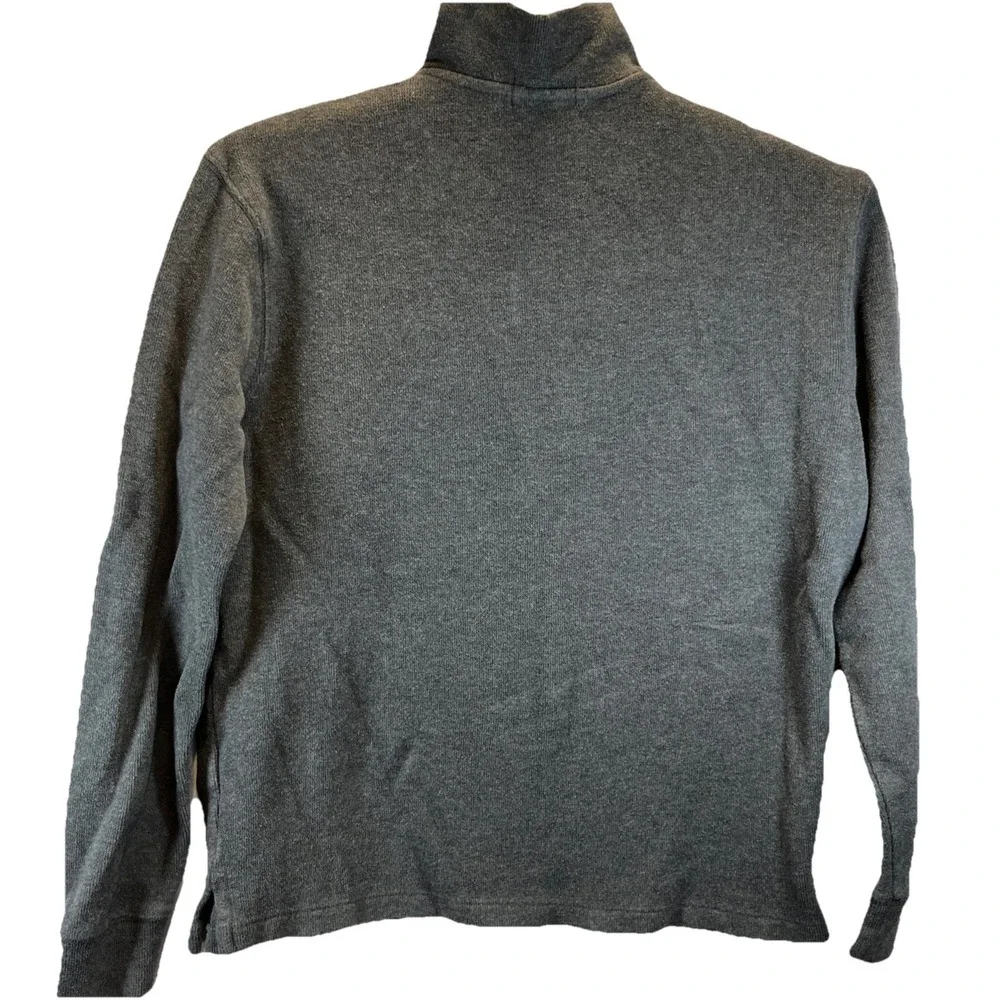 Polo Ralph Lauren Men's Small 1/4 Zip Pullover Mock Neck Gray Cotton‎